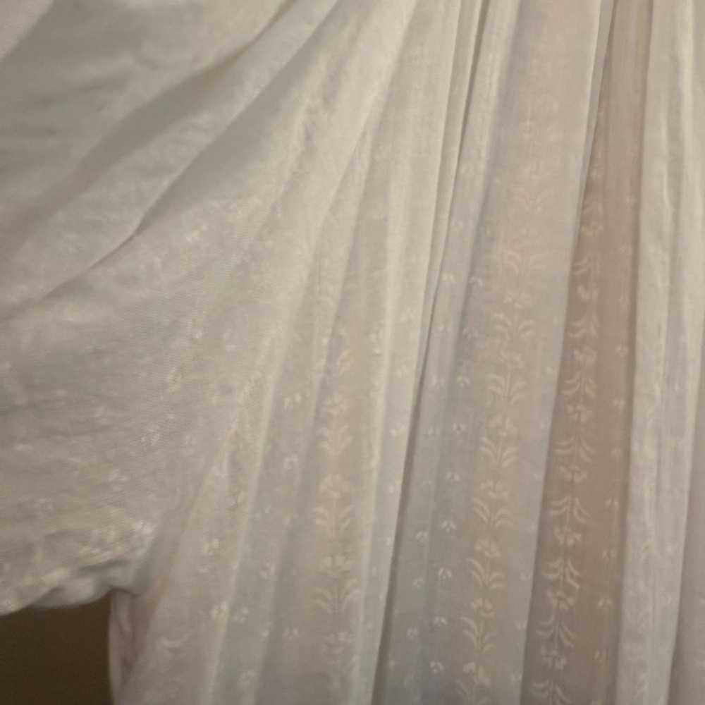 Vintage Eileen West for Queen Anne’s Lace White Cotton Maternity Dress - Picture 8 of 11